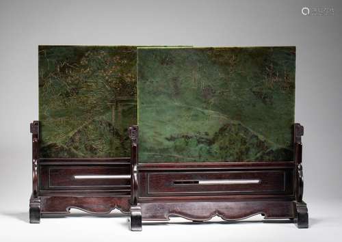 Jade screen insert in Qing Dynasty