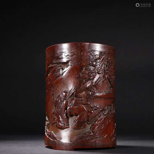 Bamboo carving pen holder in Qing Dynasty