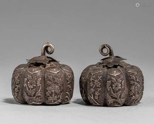 Ming Dynasty Silver Pumpkin box