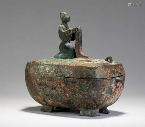 Bronze figure cup