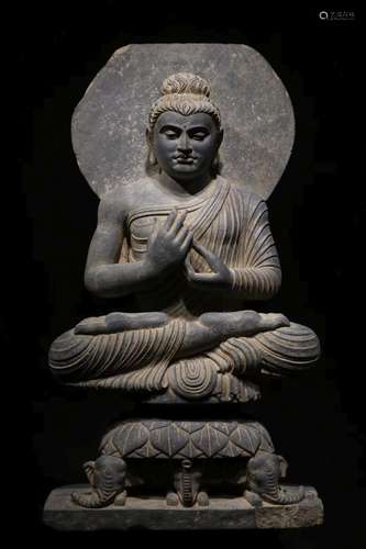 Jiantuora schist Buddha