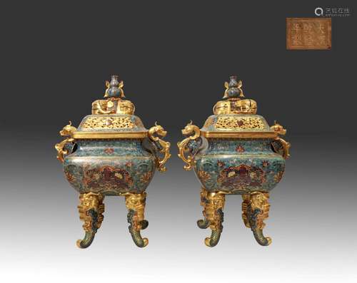 Cloisonne stove in Qing Dynasty