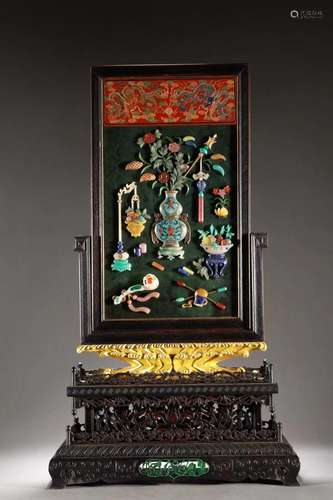 Inlaid screen of Baibao in Qing Dynasty