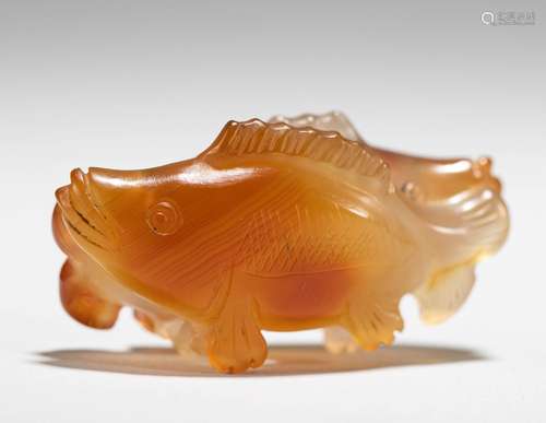 Pisces Agate Pendant in Qing Dynasty