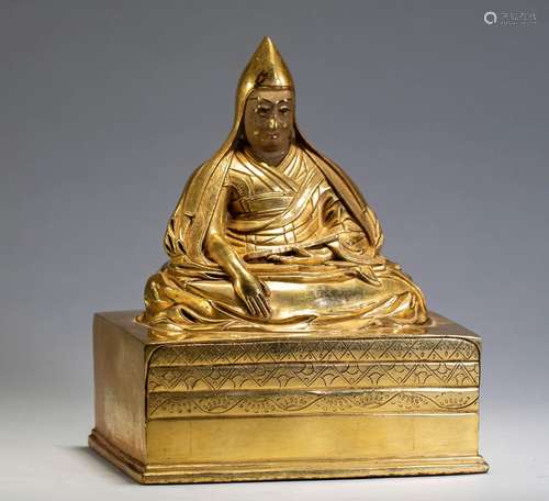 Bronze gilded Buddha statues of the Qing Dynasty