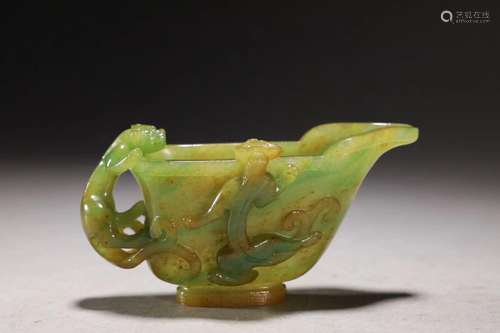 Jade cup of Qing Dynasty