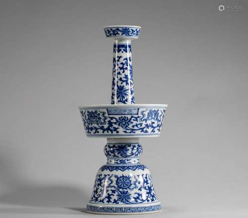 Qing Dynasty Qinghua candlestick