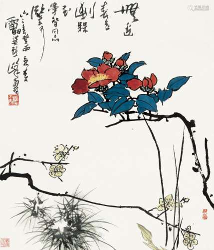 潘天寿(1897-1971) 无边春色到梅花