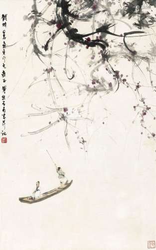 傅抱石(1904-1965) 西风吹下红雨来