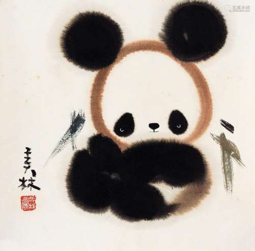 韩美林(b.1936)熊猫