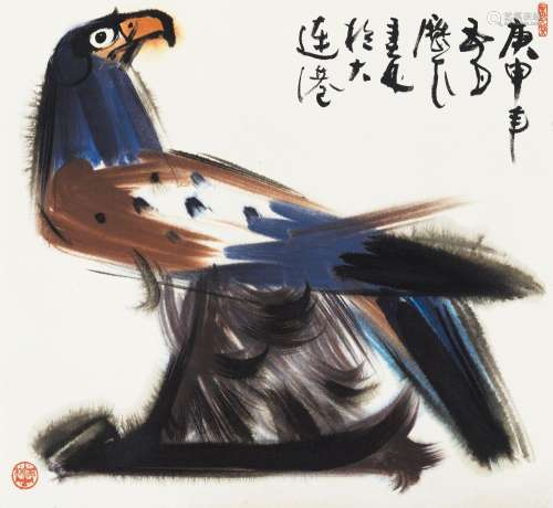 韩美林(b.1936)鹰