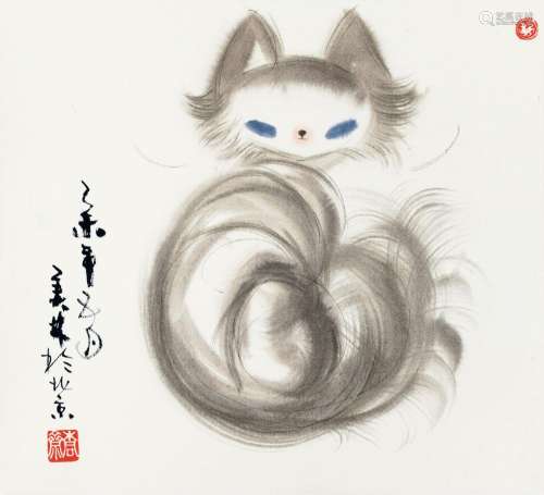 韩美林(b.1936)猫