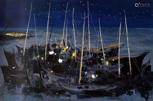 吴冠中版画(1919-2010)海之夜