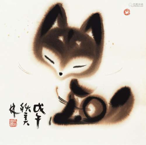 韩美林(b.1936)狐狸