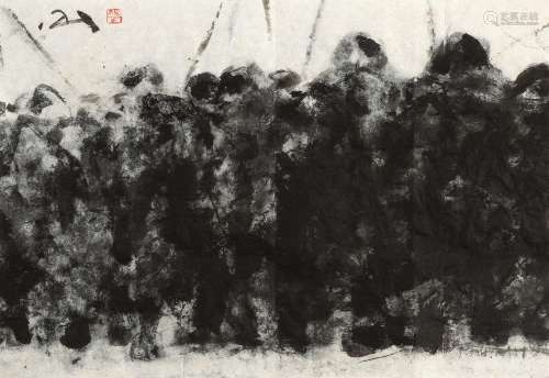 杨刚(b.1946)雪中驼队