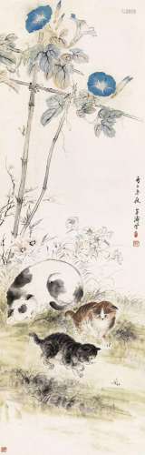 王雪涛 (1903-1982) 猫趣图