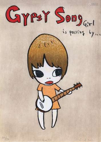 奈良美智 (b.1959) Gypsy Song Girl is Passing By