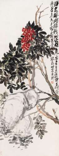吴昌硕 (1844-1927) 错落珊瑚珠