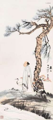 张大千 (1899-1983) 松下高士