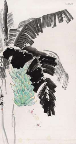 娄师白 (1918-2010) 芭蕉蜻蜓