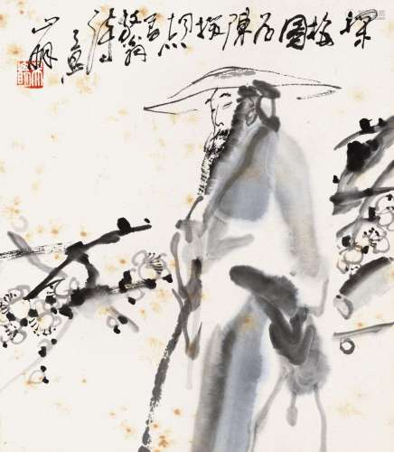 吴山明 (1941-2021) 探梅图