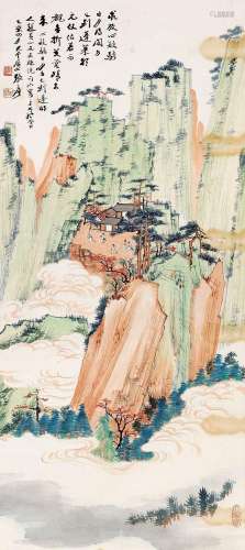 张大千 (1899-1983) 黄山文殊院