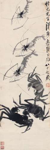 齐白石 (1864-1957) 虾蟹图