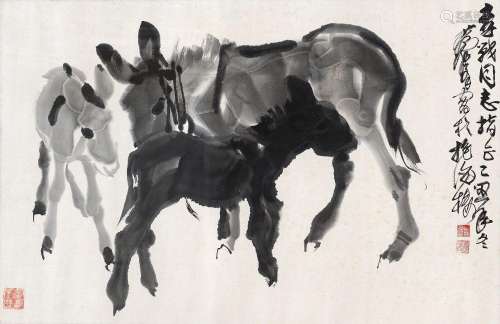黄 胄 (1925-1997) 三驴图