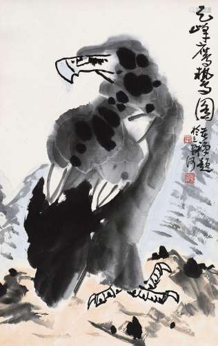 李苦禅 (1899-1983) 天峰鹰鸷图