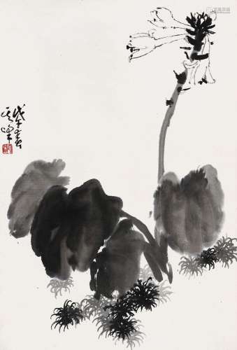 孙其峰 (b.1920) 玉簪花