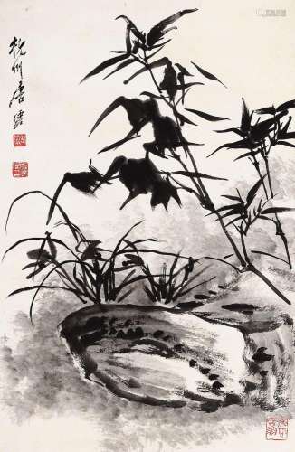 唐 云 (1910-1993) 兰石图