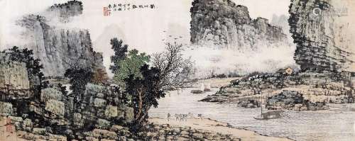 袁松年 (1895-1966) 蜀川帆影