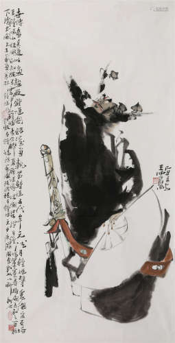 王西京 己丑（2009年）作 钟馗图 纸本设色 镜芯