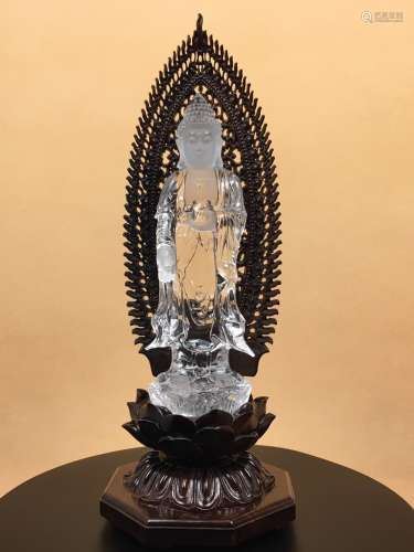 天然白水晶佛祖摆件释迦摩尼，释迦牟尼，大日如来，阿弥陀佛