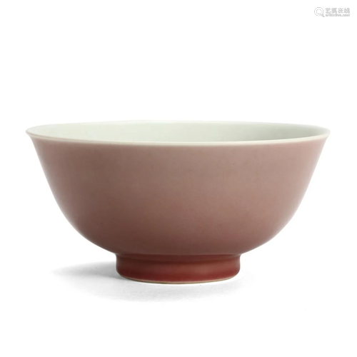 A PALE RED-GLAZED BOWL