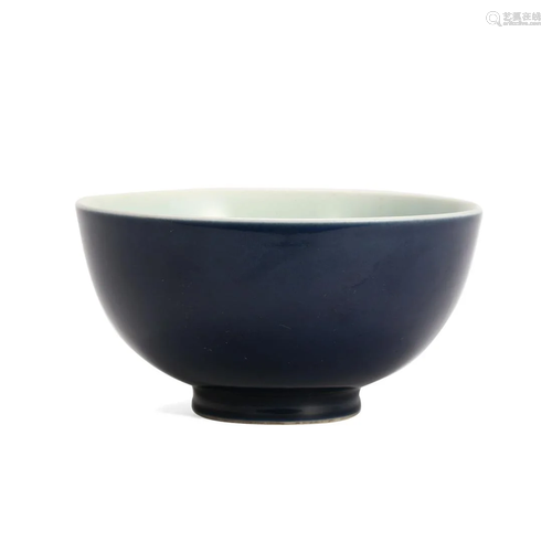 A BLUE-GLAZED BOWL, MARK OF DAOGUANG