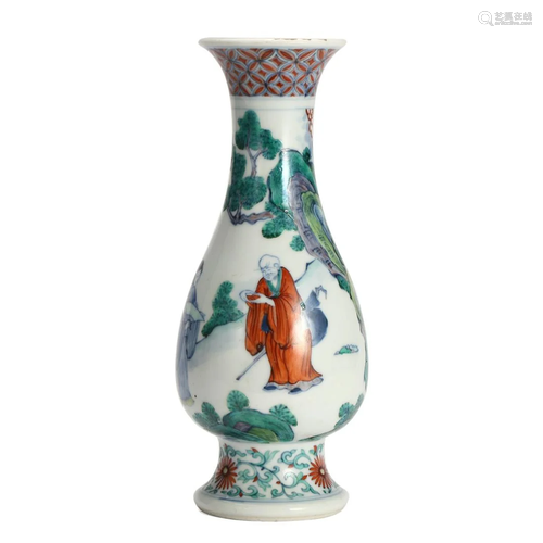 A DOUCAI 'LUOHAN' VASE