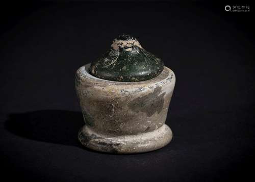 A LATE ROMAN MINIATURE LIDDED JAR, 3RD-4TH CENTURY, EASTERN ...