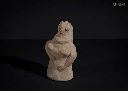 AN INDUS VALLEY HARAPPA TERRACOTTA FIGURE, POSSIBLY REPRESEN...