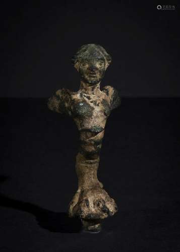 A LATE ROMAN BRONZE FIGURE REPRESENTING A WINGED EROS, 3RD-4...