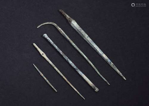 A GROUP OF LURISTAN BRONZE SPEAR HEADS, CIRCA 1ST MILLENINIU...