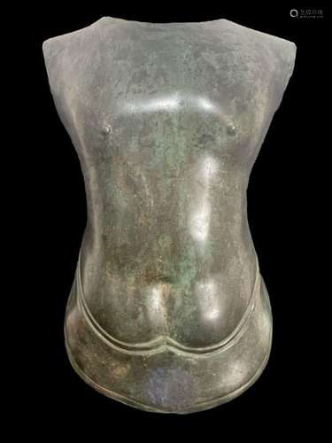 A RARE GREEK MUSCLE BRONZE CUIRASS BODY ARMOR PROBABLY 5TH/4...