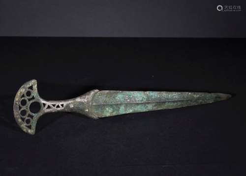 CELTIC OR SOUTHERN EUROPE DAGGER ( LA TENE CULTURE) WITH OPE...