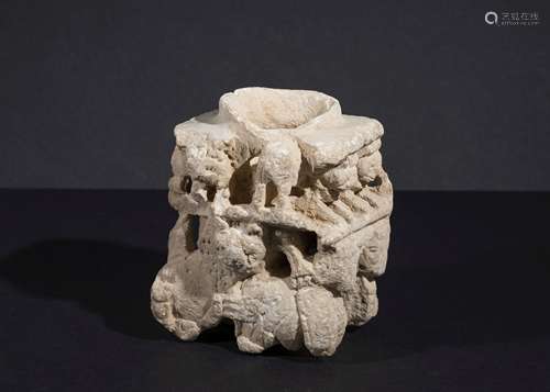 A MESOPOTAMIA LIMESTONE ALTER STAND, 3RD-2ND MILLENNIUM B.C