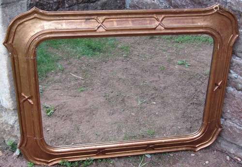 A contemporary gilt framed wall mirror, the moulded frame wi...