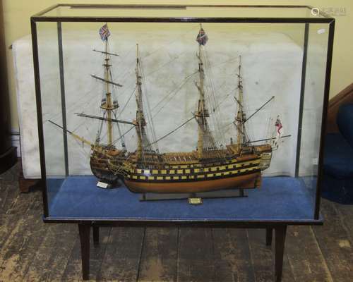 Scale model of HMS Victory, fully rigged, together with a fu...