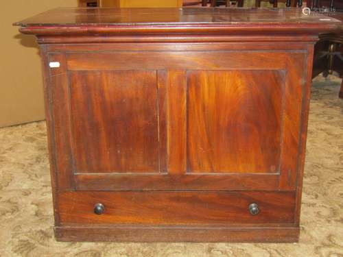 Early 19th century mahogany cabinet enclosing twelve pigeon ...