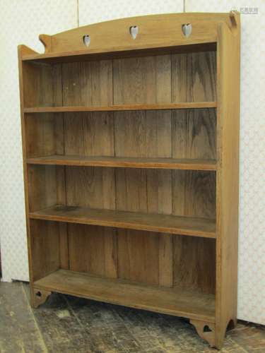 Liberty design pale oak Arts & Crafts open bookcase fitt...