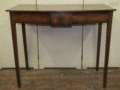 Regency mahogany bow fronted side table fitted with a centra...