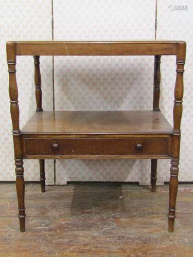 Georgian mahogany side table on two tiers enclosing a single...